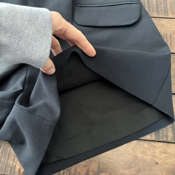 NWT Anthropologie Maeve Preppy Tailored Faux Wrap Skort Black Size 8 Academia - Picture 9 of 12